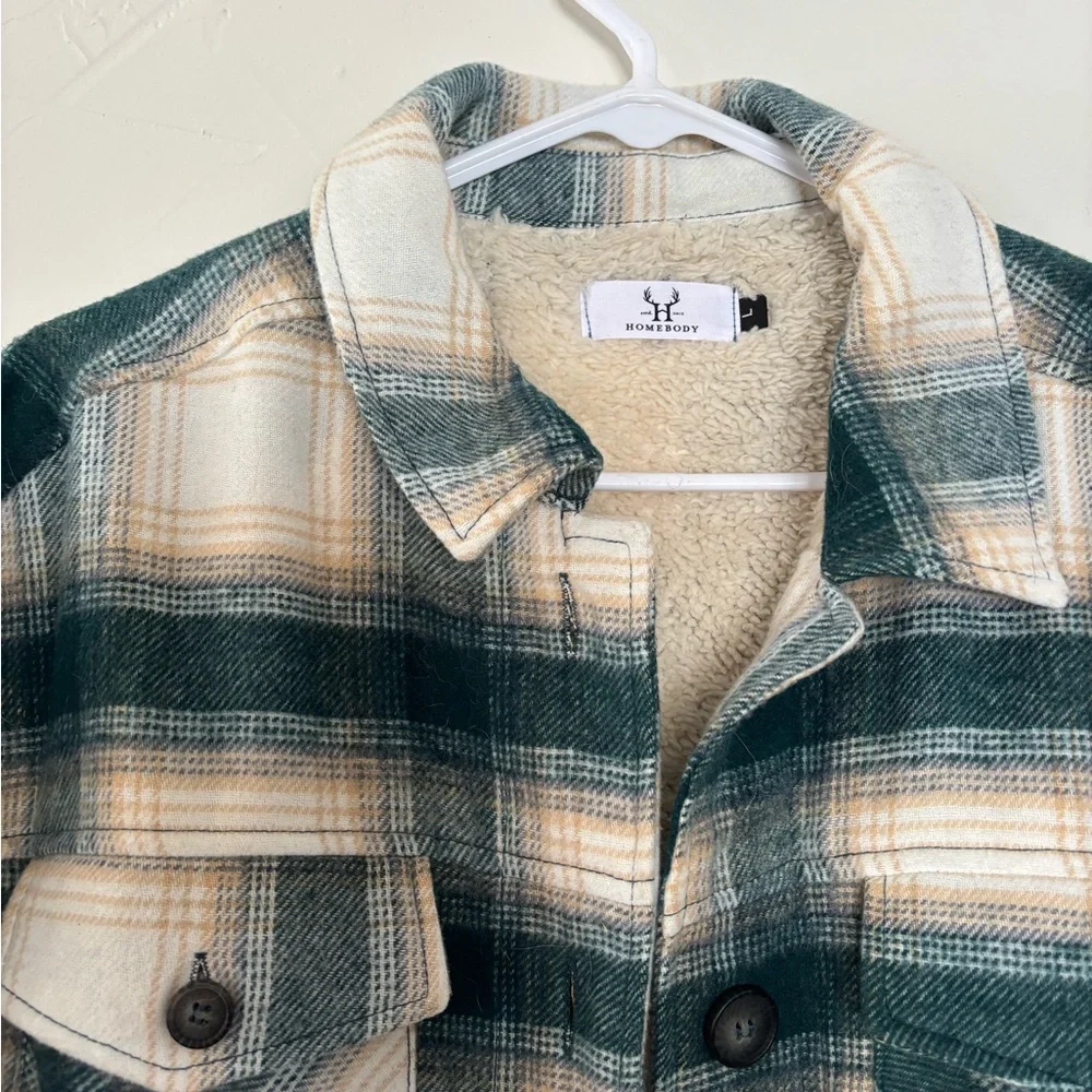 Plaid Button-Up Jacket - Picture 2 of 5